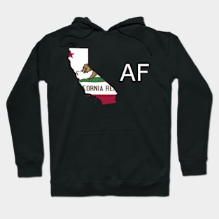 California Flag State Outline AF (white) Hoodie